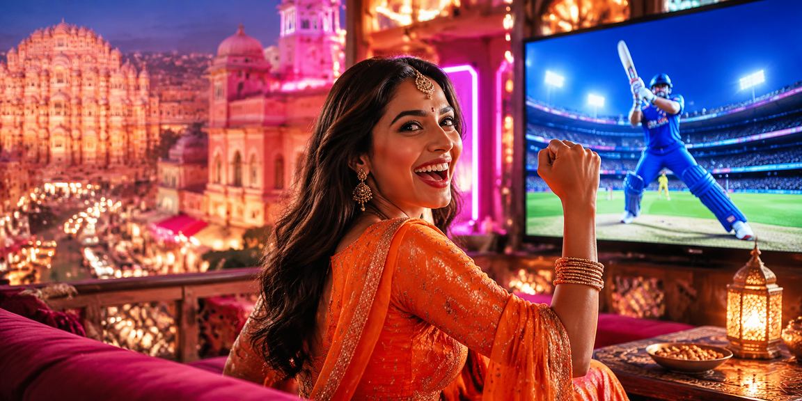 Players enjoying Andar Bahar at tn85 online platform in Jaipur with vibrant IPL atmosphere
