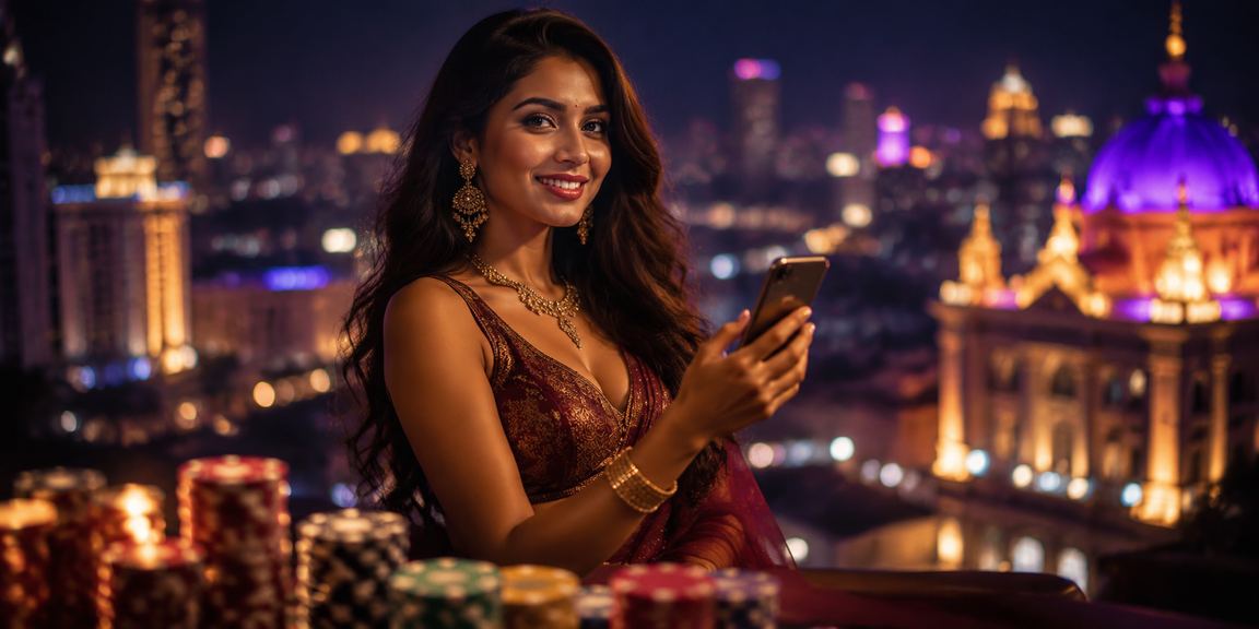 Rummy game on mobile phone in Pune city lifestyle setting